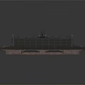 Traditional Chinese Architecture Roof Model With Detailed Tile Design And Curved Eaves Structure