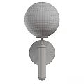Modern Wall Sconces With Brass Base And Transparent Globe Glass Shade For Indoor Home Lighting Decor