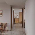 Modern Simple Living And Dining Room With Warm Neutral Tones And Elegant Comfortable Interior Design