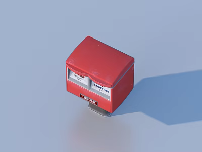 Red Vending Machine For Daily Living Supplies With Compact Design And Easy Use 3d model