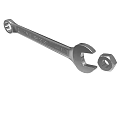 Combination Wrench And Hex Nut Metal Tools For Repair And Maintenance Work