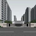 Demonstration area sales office gate 3d model