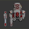 Mech Warrior Mech Soldier Machine Battlearm Mechanical Battlearm Machine Fighter Robot 3d model