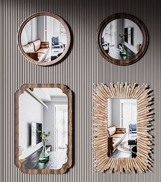 Silent mirror dressing mirror fitting mirror combination 3d model