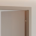 Modern Beige Hinged Doors with Black Handles and Clean Lines in Interior