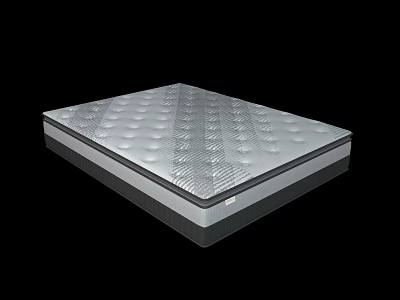 Comfortable Supportive Mattress With Patterned Surface And Quality Construction 3d model