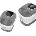 Two Gray And White Foot Bath With Ergonomic Design For Home Use Daily Electrical Appliance