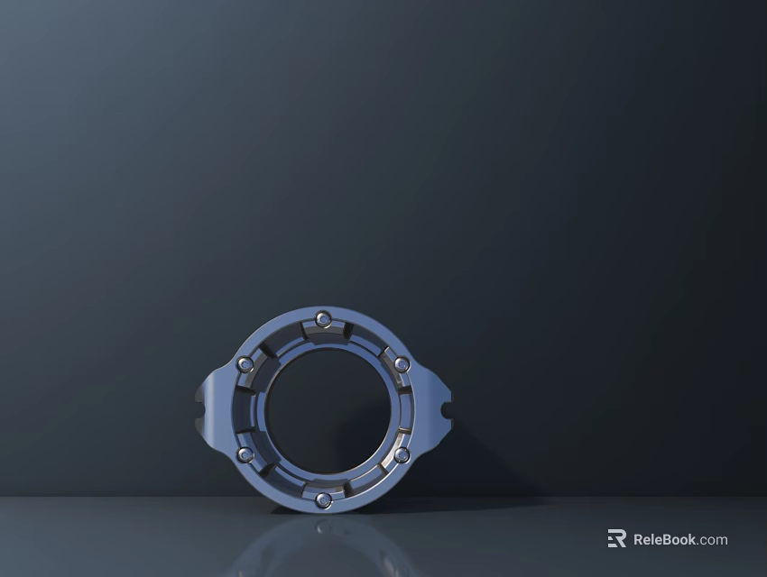 Circular Metal Road Infrastructure Component With Bolt Fixed Design And Smooth Surface 3d model 