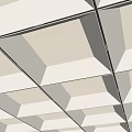 Modern suspended ceiling lobby suspended ceiling square ceiling 3d model