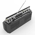 RICATECH Retro Boombox With Double Speakers Tape Player Antenna And Classic Design