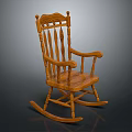 Elegant Traditional Wooden Rocking Chair With Classic Design And Comfortable Armrests