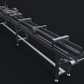 Industrial Conveyor System With Metal Frame For Material Handling In Production Line
