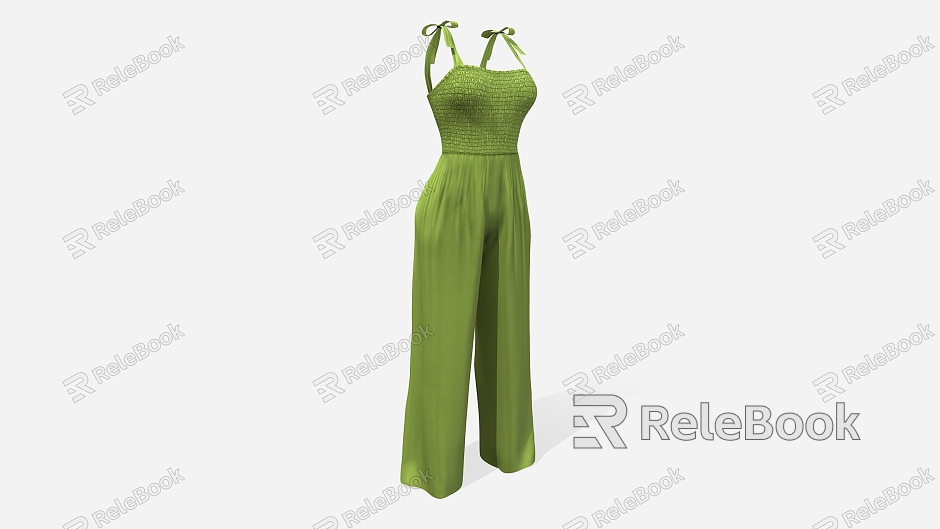 Women's Bow Shoulder Strap Jumpsuit Women's Clothes model