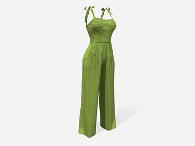 Women's Bow Shoulder Strap Jumpsuit Women's Clothes model