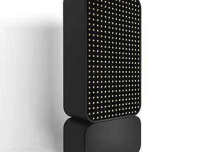 Modern Black Floor Lamp With Gold Dot Pattern And Sleek Design For Interior Decor 3d model