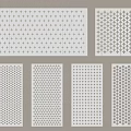 Architectural Perforated Panels With Various Geometric Hole Patterns And Design Elements