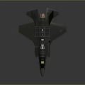 Modern Military Fighter Jet with Sleek Aerodynamic Cockpit Dark Green Paint and Sharp Wing Structure