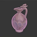 Artistic Ceramic Vase Decoration On Classic Furniture With Colorful Patterns