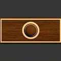 Brown Wooden Stamp With Rectangular Base And Round Top For Daily Household Use 3d model
