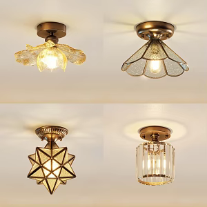 American Middle Ancient Ceiling Lamp 3d model