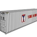 Heavy Duty Industrial Yang Ming Metal Shipping Container For Cargo Transportation