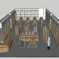 Warehouse Shelf Container Iron Rack Express Box Rack Commodity Rack Box Carton 3d model