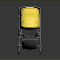 Stylish Modern Baby Stroller Design With Yellow Canopy And Gray Frame