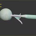 Durable Metal Ice Cream Scoop with Silver Ball and White Handle for Homemade Desserts