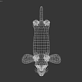 Cute 3D Cartoon Dachshund Model With Black Brown Fur And Playful Expression