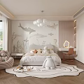 Kids Room Design With Marine Animal Wall Decor Stuffed Toys Cloud Chandelier And Soft Rug