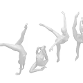 Model Human Figure Fashion Display Mall Clothing Window Display Female Swing Action Ballet Dance Swan Action Female Model 3d model