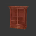 Red Modern Bookcase With Open Compartments Multiple Shelves And Sturdy Base Design