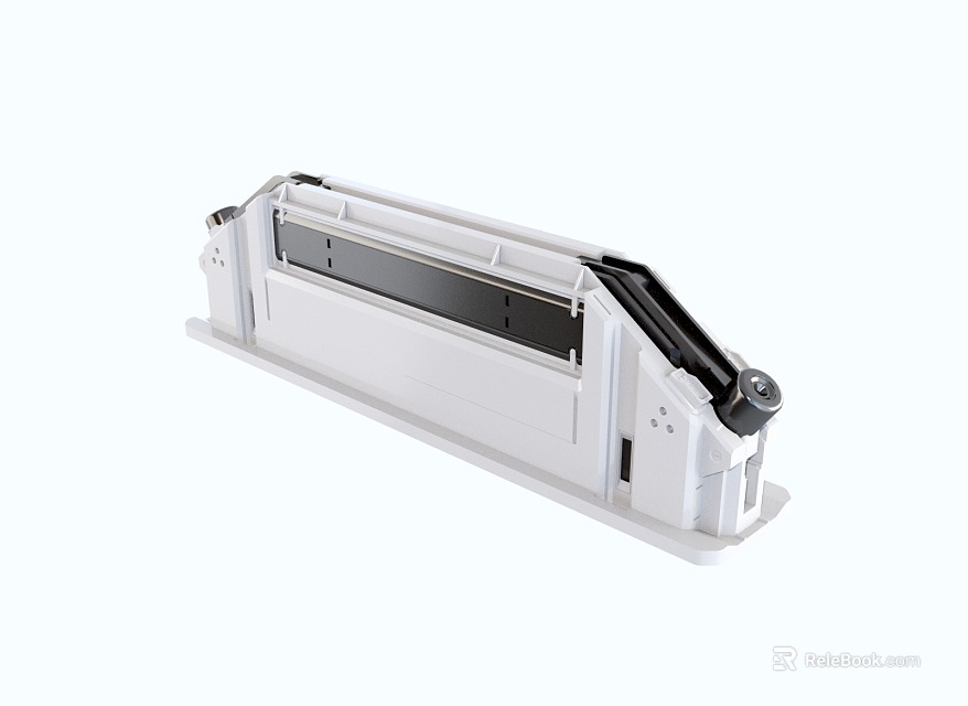 Durable White Industrial Mechanical Equipment Featuring Linear Guide And Black Metal Parts 3d model 