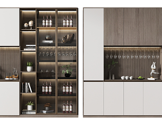 Modern Wine Cabinet 3d model