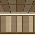 Rattan Wall Panel Decorative Panel Screen Partition Door Panel 3d model