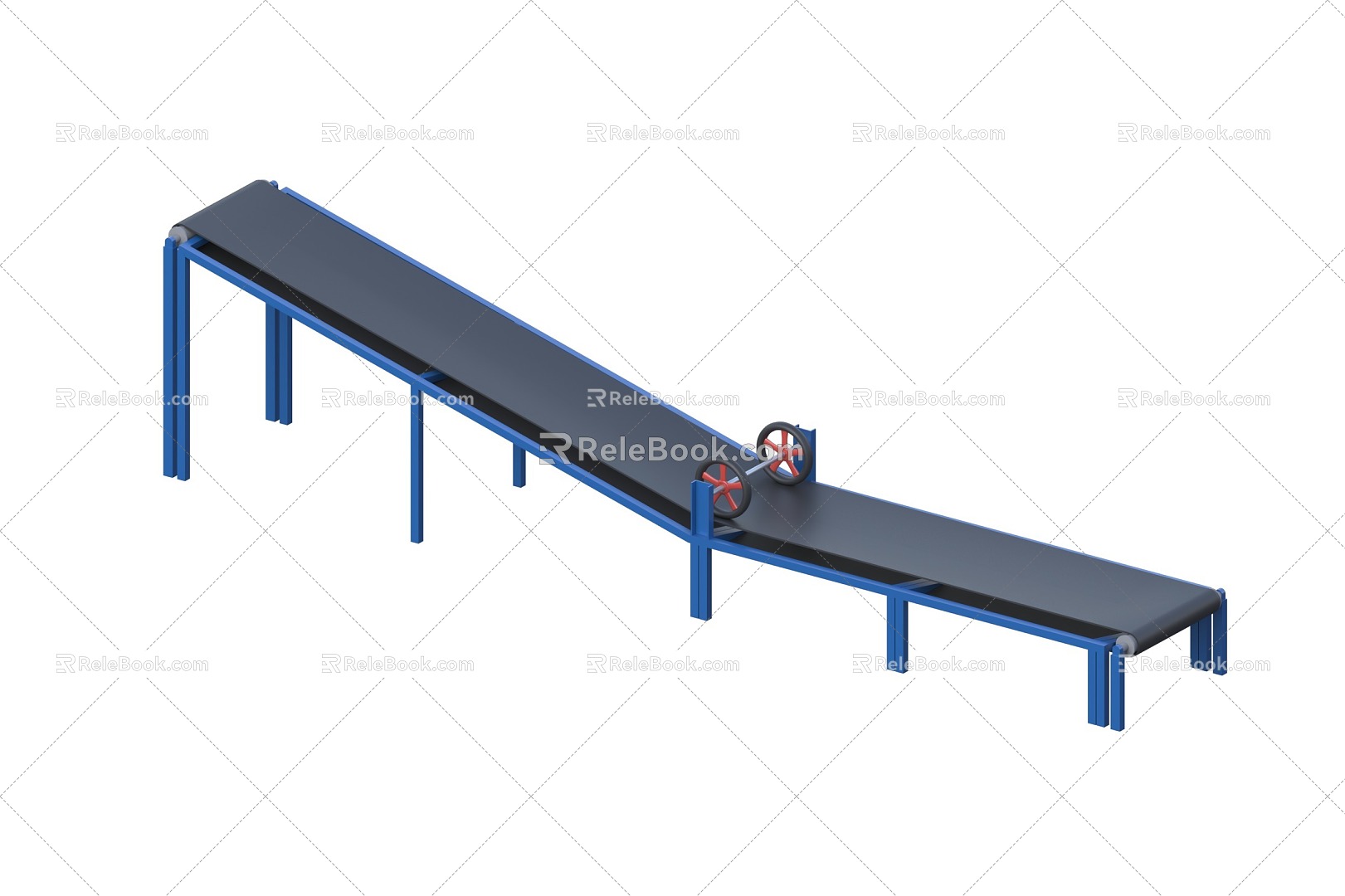 Sludge removal truck conveyor belt conveyor belt 3d model