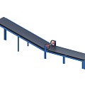 Sludge removal truck conveyor belt conveyor belt 3d model