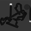 Heavy Duty Black Commercial Equipment Straps with Metal Buckles for Secure Bundling