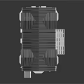 Multi Story Brick Residential Building With Gray Roof Windows And Fire Escape Stairs