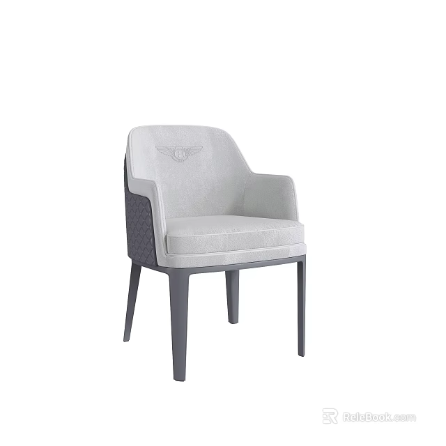 Modern Single Sofa Design With Light Gray And White Upholstered Armrest And Comfortable Seat 3d model 