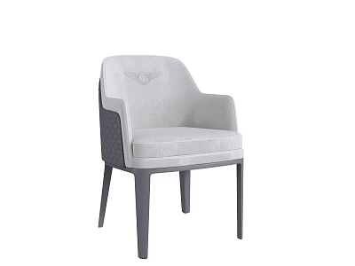 Modern Single Sofa Design With Light Gray And White Upholstered Armrest And Comfortable Seat 3d model
