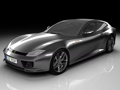 Sleek Modern Silver Sports Car With Streamlined Body Alloy Wheels And Aerodynamic Design 3d model