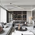 Modern Duplex Living Room Interior Design With Open Staircase Chairs And Decorative Plants