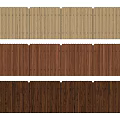 Wooden Fence Design With Different Color Variations And Person Silhouette