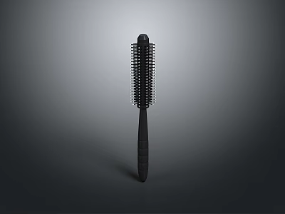 Black Hair Brush With Sleek Handle For Daily Grooming Needs 3d model