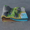 Commercial Geological Terrain Model With Layered Structure Water Area And Green Facilities