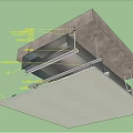 Modern node top surface node air conditioning pipe 3d model