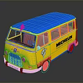 Bus Large Bus CMB Medium Van Large Van Bus School Bus Van Box Car 3d model