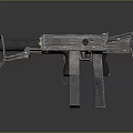 Tactical Military Machine Gun With Metal Frame Bipod Stand And Long Barrel Design