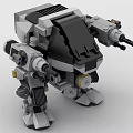 Smart Machine Robot With Mechanical Arms Guns And Metallic Leg Structure 3d model